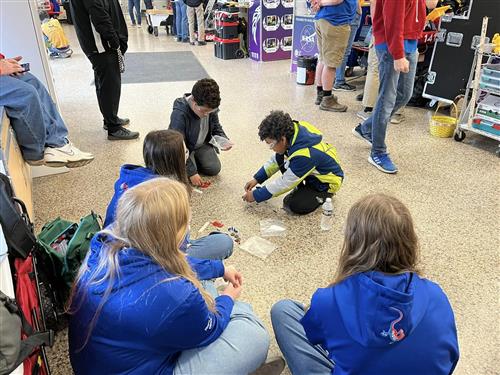 GaCo 1629 team members teaching a waypoint lesson to other students.